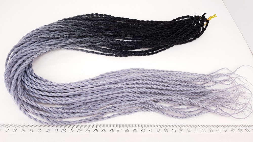 Синегальские косы CH-1904 черный+серый